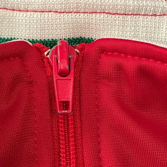 Vintage 90s Bulgaria Track Jacket Youth XL Red Green Spellout